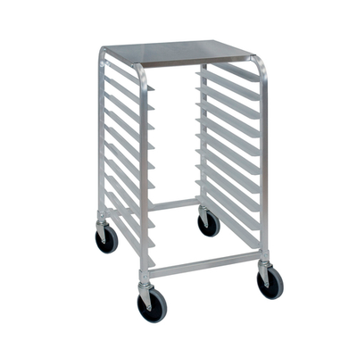 Cres Cor 275381810KDTA 38.25" H Aluminum End Loading Open Sides Half Height Mobile Knock Down Utility Rack