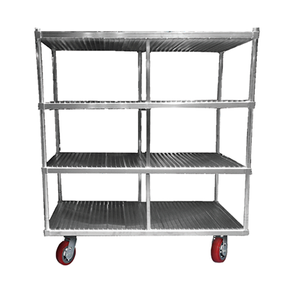 Channel FTDR-4 63" W x 60" H x 30" D 3 Tiers Aluminum Tray Drying Rack