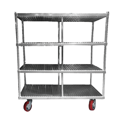Channel FTDR-4 63" W x 60" H x 30" D 3 Tiers Aluminum Tray Drying Rack