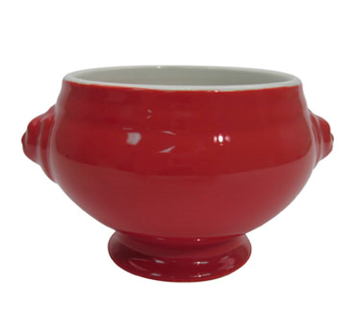 CAC China LN-15-R 15 Oz. Super White Porcelain Lion Head Tureen or Bouillon (2 Dozen Per Case)