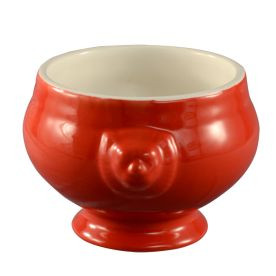 CAC China LN-15-R 15 Oz. Super White Porcelain Lion Head Tureen or Bouillon (2 Dozen Per Case)