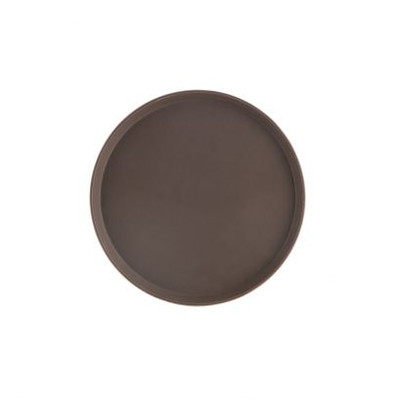 CAC China PDTR-14BN Brown Plastic Round Super Tray (12 Each Per Case)