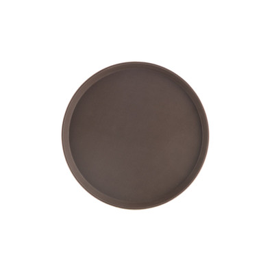 CAC China PDTR-14BN Brown Plastic Round Super Tray (12 Each Per Case)