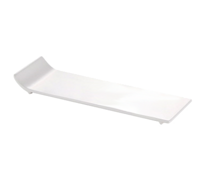 CAC China SF-P33 Bone White Porcelain Rectangular Sunrise Tray (1 Dozen)