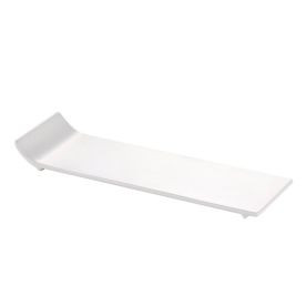 CAC China SF-P33 Bone White Porcelain Rectangular Sunrise Tray (1 Dozen)
