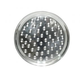 CAC China SSST-15 15.75" Dia. Stainless Steel Round Serving Tray (24 Each Per Case)