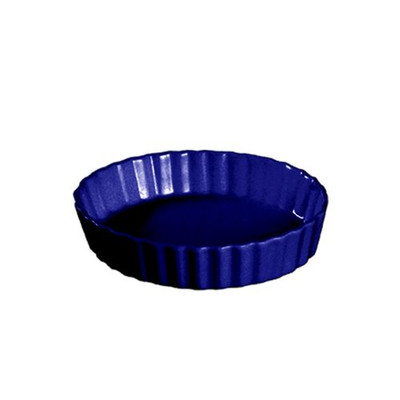 CAC China QCD-5-BLU 5.5 Oz. Ceramic Round Festiware Quiche Baking Dish (2 Dozen Per Case)