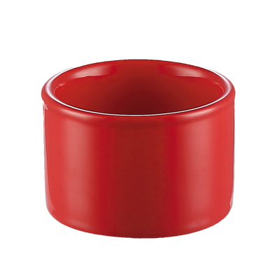 CAC China RKF-C4-R 5 Oz. Red Round Ceramic RKF Ramekin (2 Dozen Per Case)
