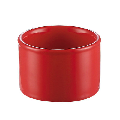 CAC China RKF-C4-R 5 Oz. Red Round Ceramic RKF Ramekin (2 Dozen Per Case)