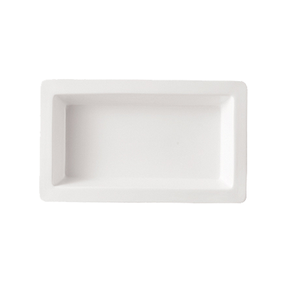 CAC China TSP-16 20 Oz. Super White Porcelain Rectangular Accessories Tray (1 Dozen)