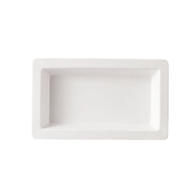 CAC China TSP-16 20 Oz. Super White Porcelain Rectangular Accessories Tray (1 Dozen)