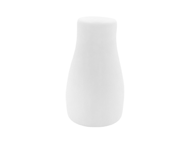 CAC China CN-SS 1.25" L Super White Porcelain Round Accessories Salt Shaker (4 Dozen Per Case)