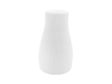 CAC China CN-SS 1.25" L Super White Porcelain Round Accessories Salt Shaker (4 Dozen Per Case)