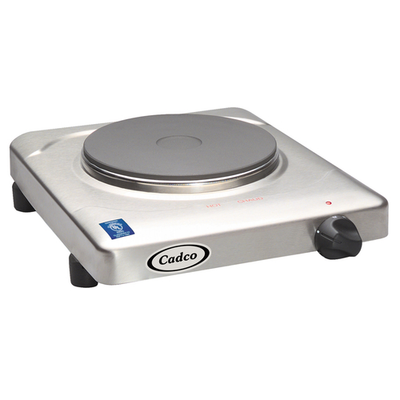 Cadco KR-S2 11.5&quot; Cast Iron Electric Standard Countertop Portable Hot Plate - 120 Volts