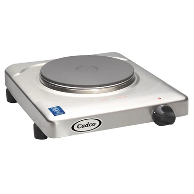 Cadco KR-S2 11.5" Cast Iron Electric Standard Countertop Portable Hot Plate - 120 Volts