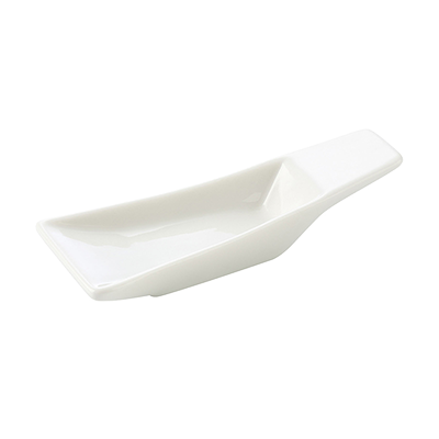 CAC China PTS-35 Super White Porcelain Rectangular Party Collection Spoon (10 Dozen Per Case)