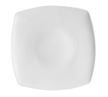 CAC China MAJ-SQ8 White Bone China Square Majesty Plate (2 Dozen Per Case)
