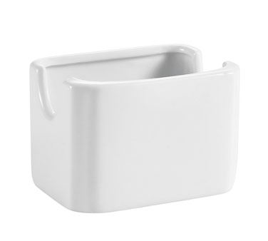 CAC China HSP-7-W Super White Porcelain Rectangular Accessories Sugar Packet Holder (3 Dozen Per Case)