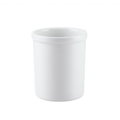 CAC China JAR-40 42.25 Oz. Super White Porcelain Round Pot (8 Each Per Case)