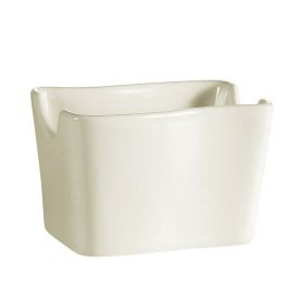 CAC China SOH-HSP American White Ceramic Square Wavy Soho Sugar Packet Holder (3 Dozen Per Case)