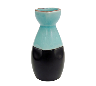 CAC China 666-WP-BLU 6 Oz. Lake Blue Ceramic Round Japanese Style Sake Pot (3 Dozen Per Case)