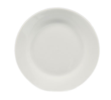CAC China H-7 7.5" Dia. Super White Porcelain Round Hampton Plate (3 Dozen Per Case)