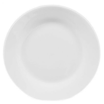 CAC China H-7 7.5" Dia. Super White Porcelain Round Hampton Plate (3 Dozen Per Case)