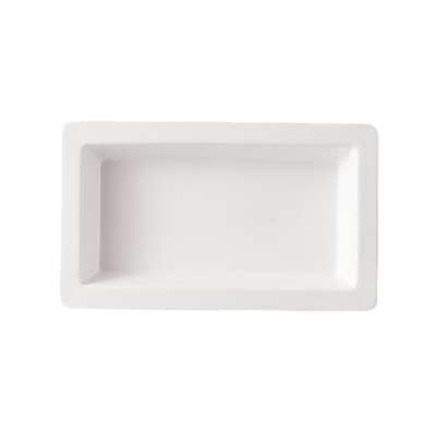 CAC China TSP-41 56 Oz. Super White Porcelain Rectangular Accessories Tray (1 Dozen)