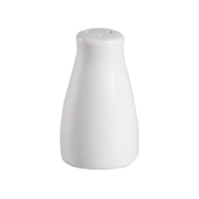 CAC China 101-PS Bone White Porcelain Round Lincoln Pepper Shaker (3 Dozen Per Case)