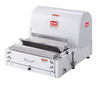 Berkel MB3/8STD 0.38" Slice Size White Polyester Powder Coat Countertop Bread Slicer