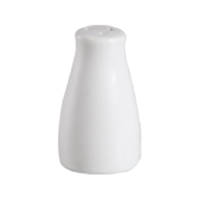 CAC China 101-SS Bone White Porcelain Round Lincoln Salt Shaker (3 Dozen Per Case)