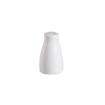 CAC China 101-SS Bone White Porcelain Round Lincoln Salt Shaker (3 Dozen Per Case)