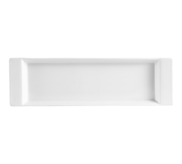 CAC China F-3S Super White Porcelain Rectangular Fortune Tray (2 Dozen Per Case)