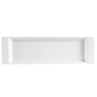 CAC China F-3S Super White Porcelain Rectangular Fortune Tray (2 Dozen Per Case)