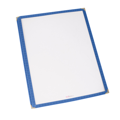 Winco PMC-9B 9-3/8" x 12-1/8" Blue Menu Cover