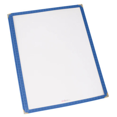 Winco PMC-9B 9-3/8" x 12-1/8" Blue Menu Cover