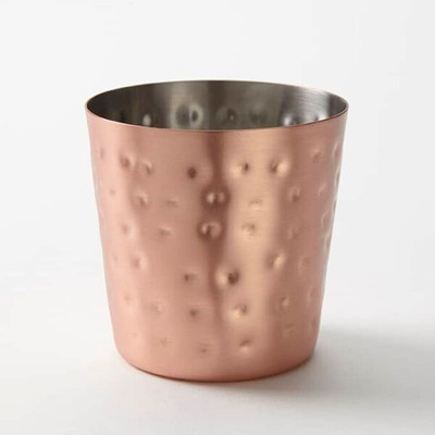 American Metalcraft FFCCH37 4.38" 14 Oz. Copper Round French Fry Cup