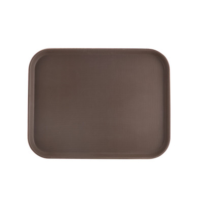 CAC China PDTD-1418BN Brown Plastic Rectangular Super Tray (12 Each Per Case)
