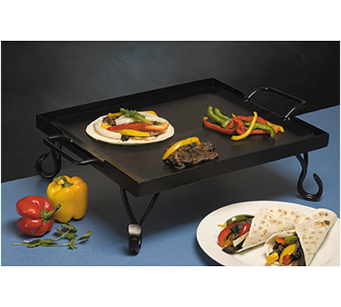 American Metalcraft GS16 16" W x 13.5" D x 5" H Wrought Iron Black Griddle