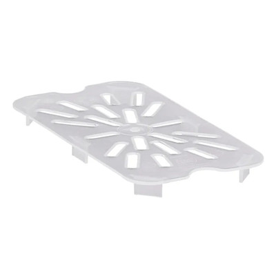 Cambro 40PPD190 1/4 Size Translucent Polypropylene Drain Shelf - 6/Case