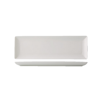 CAC China VCT-413 Bone White Porcelain Rectangular Victoria Tray (1 Dozen)