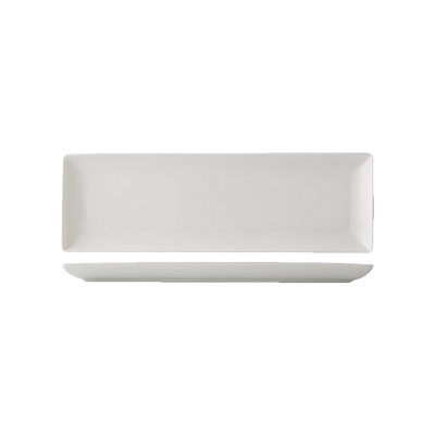 CAC China VCT-413 Bone White Porcelain Rectangular Victoria Tray (1 Dozen)
