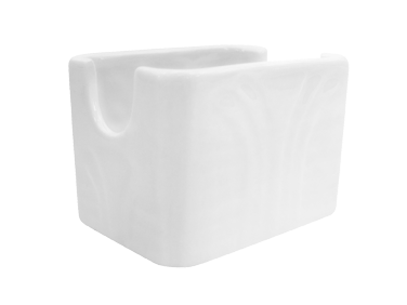 CAC China CRO-HSP Super White Porcelain Rectangular Corona Sugar Packet Holder (4 Dozen Per Case)