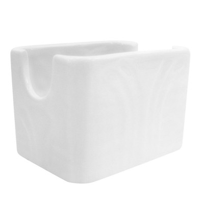 CAC China CRO-HSP Super White Porcelain Rectangular Corona Sugar Packet Holder (4 Dozen Per Case)