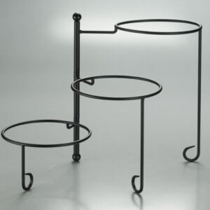 American Metalcraft TTRS3 17.38" H Black Iron Display Stand