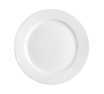 CAC China FR-5 5.5" Dia. European White Ceramic Round Franklin Plate (3 Dozen Per Case)