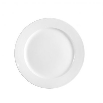 CAC China FR-5 5.5" Dia. European White Ceramic Round Franklin Plate (3 Dozen Per Case)