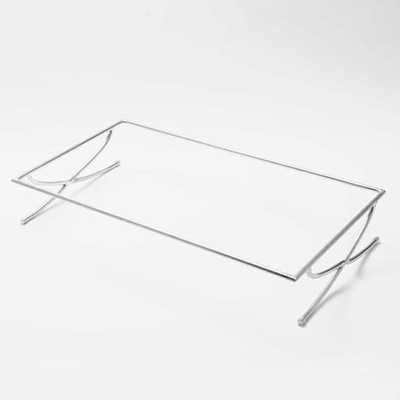 American Metalcraft GSREC 17.25" W x 9.25" D x 5" H Small Rectangular Stainless Steel Griddle Stand