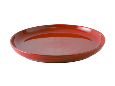 Tuxton BQA-1315 13-1/8" Ceramic Cayenne Round Pizza/Serving Plate (6 Each Per Case)