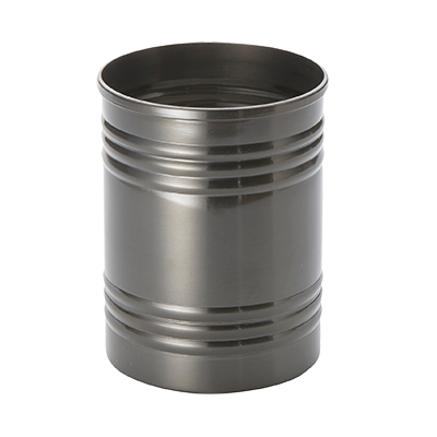 American Metalcraft SCB3 2.75&quot; 12 Oz. Stainless Steel Black Fry Can